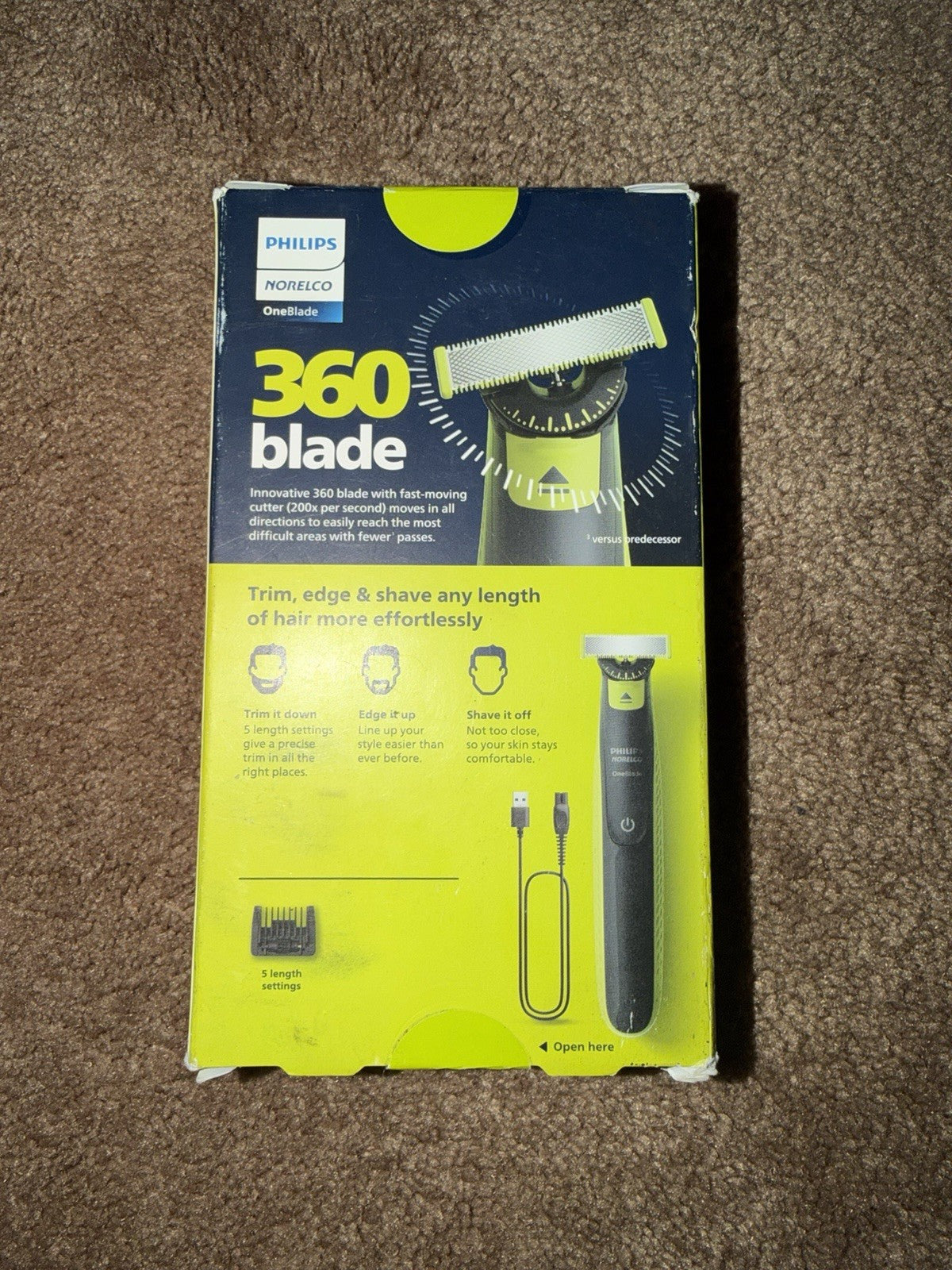 Philips Norelco OneBlade 360 Face Trimmer - Unused, New in Box