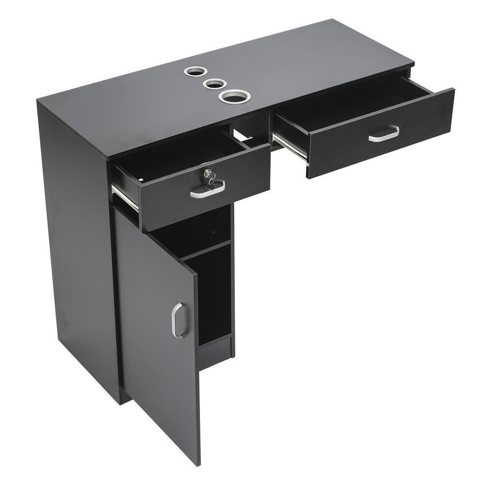Wall Mount Hair Salon Lockable Storage Cabinet with Drawers