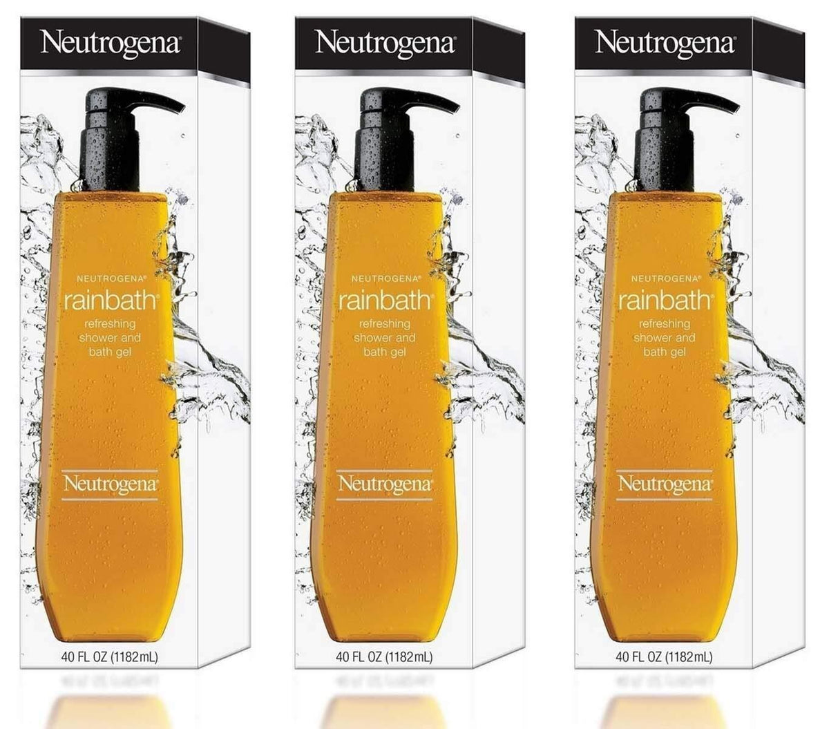 Neutrogena Rainbath Refreshing Shower and Bath Gel - 40 Oz Pack of 3, Total 120 Oz