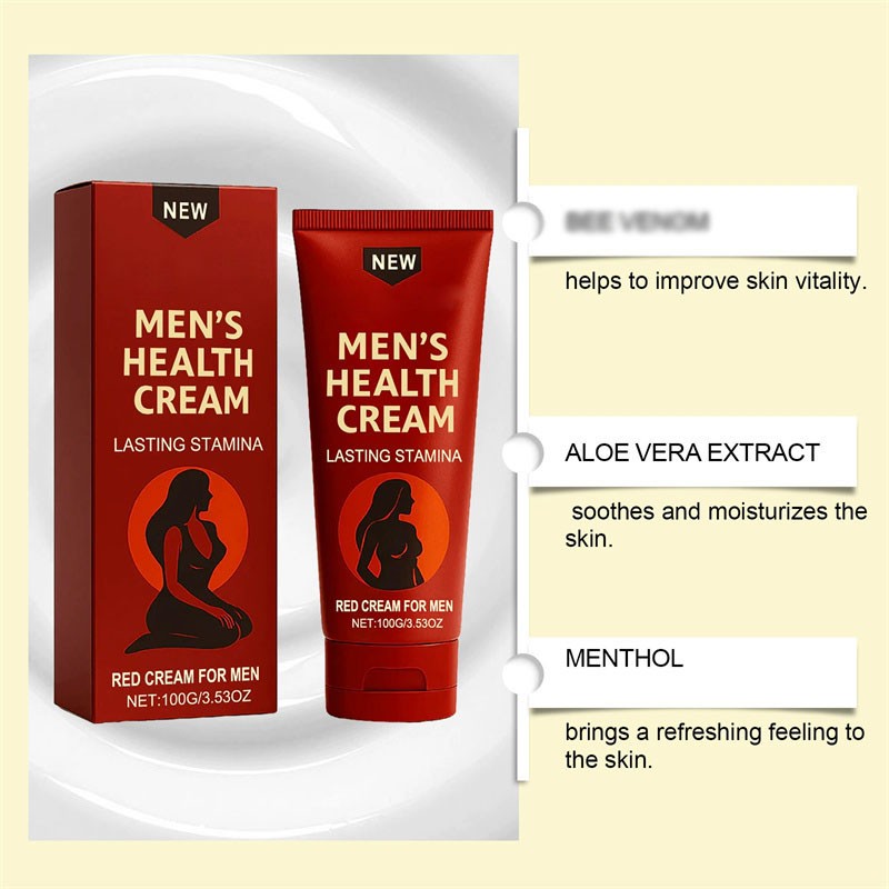 Men's Health Revitalizing Cream - Vitality & Stamina Boost, Soothes Skin