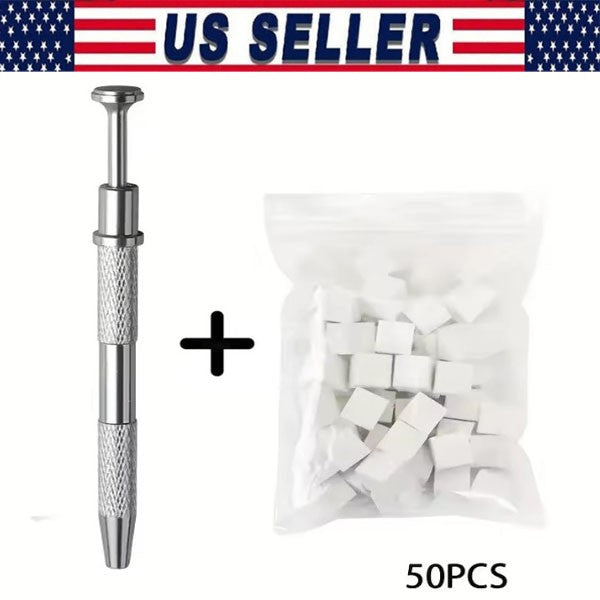 50Pcs Portable Nail Art Sponge Buffer Blocks with Grabbing Pen for DIY Manicure