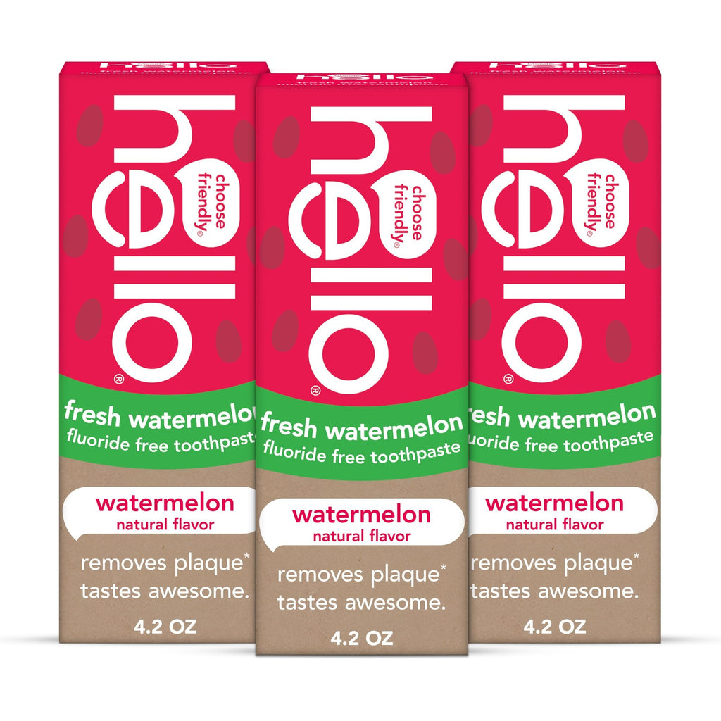 Kids Fluoride Free Watermelon Toothpaste 4.2 oz Pack of 3 - Gentle & Brightening