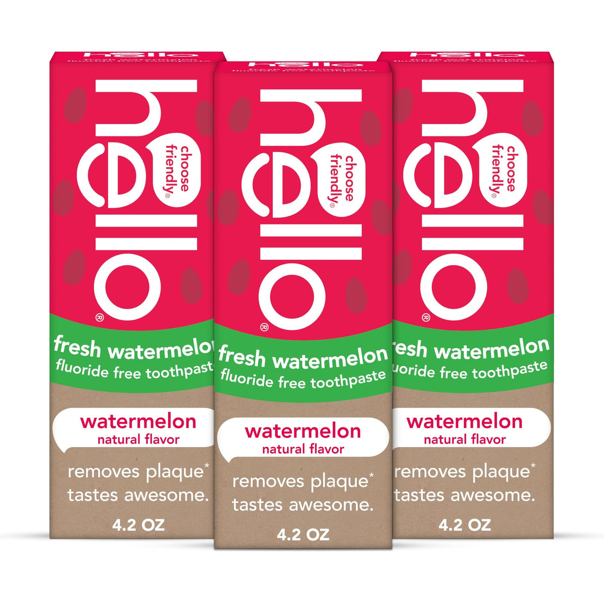 Kids Fluoride Free Watermelon Toothpaste 4.2 oz Pack of 3 - Gentle & Brightening