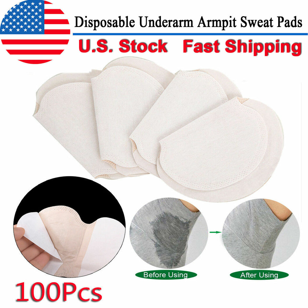 Disposable Underarm Sweat Pads Stickers - Absorbing Guard Shields 100pcs