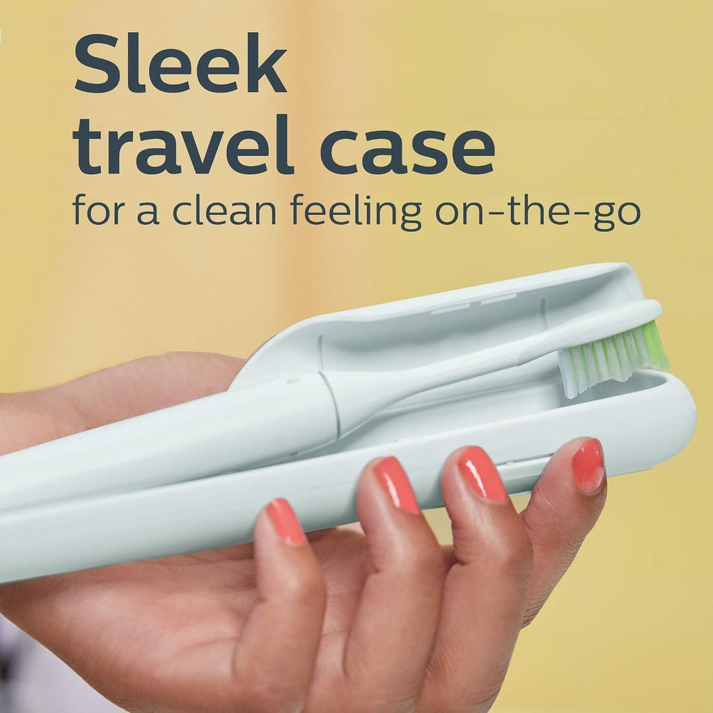 Electric Toothbrush Set with 2 Battery-Powered Sonicare Toothbrushes and Travel Case