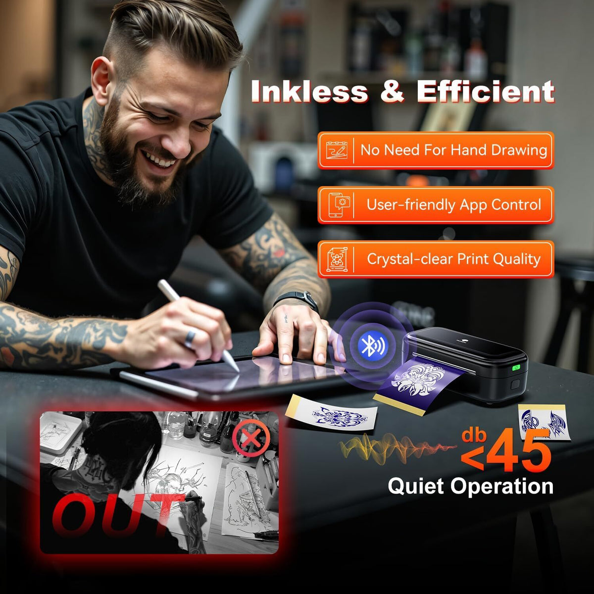 Tattoo Stencil Printer TP31 Mini Thermal Printer for Beginners