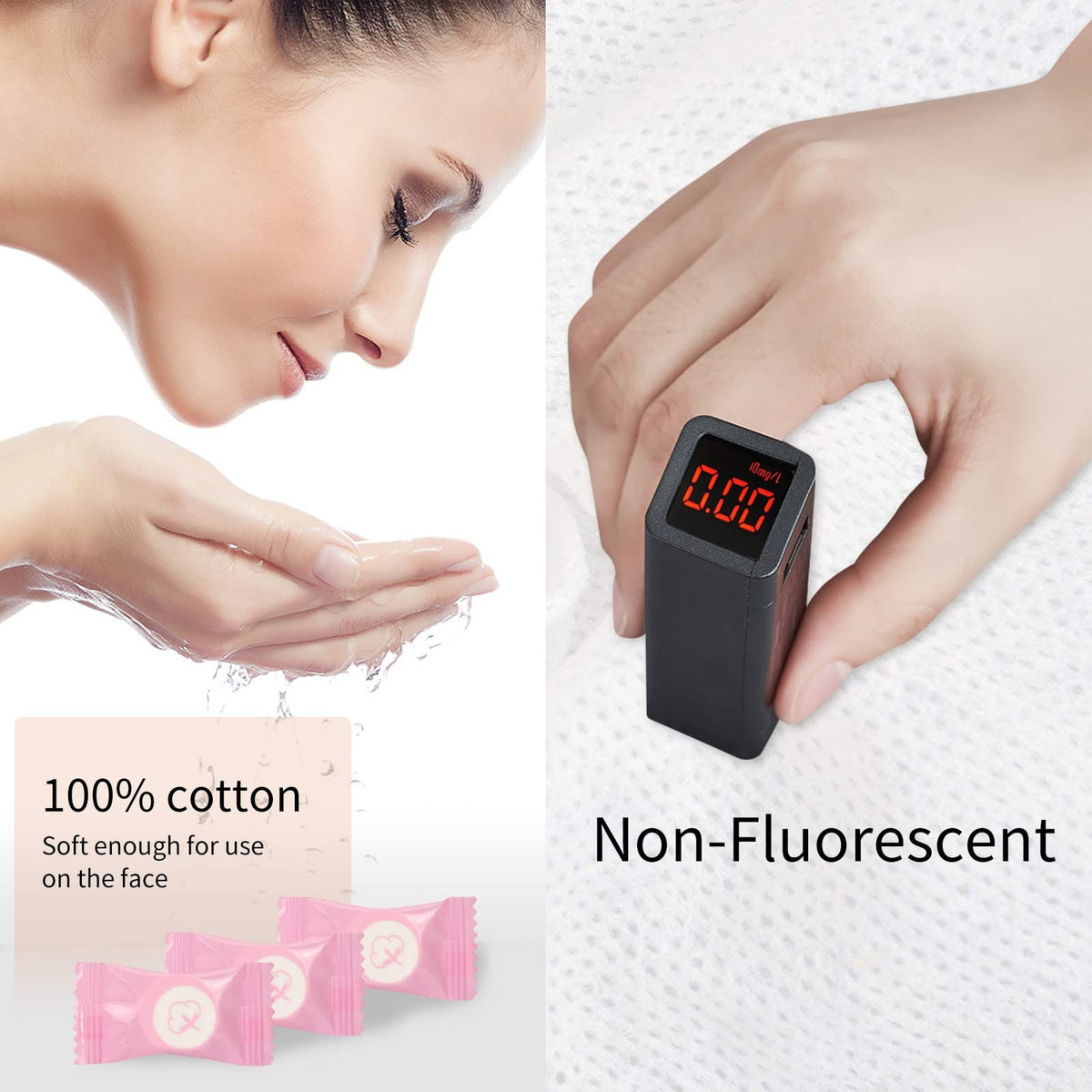 Compressed Face Towels Tablets - Reusable Travel Mini Towels (100 Pack, Pink)