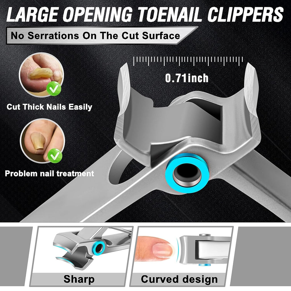 Heavy Duty Toenail Clippers for Thick Nails - Large Toe Nail Cutter for Seniors