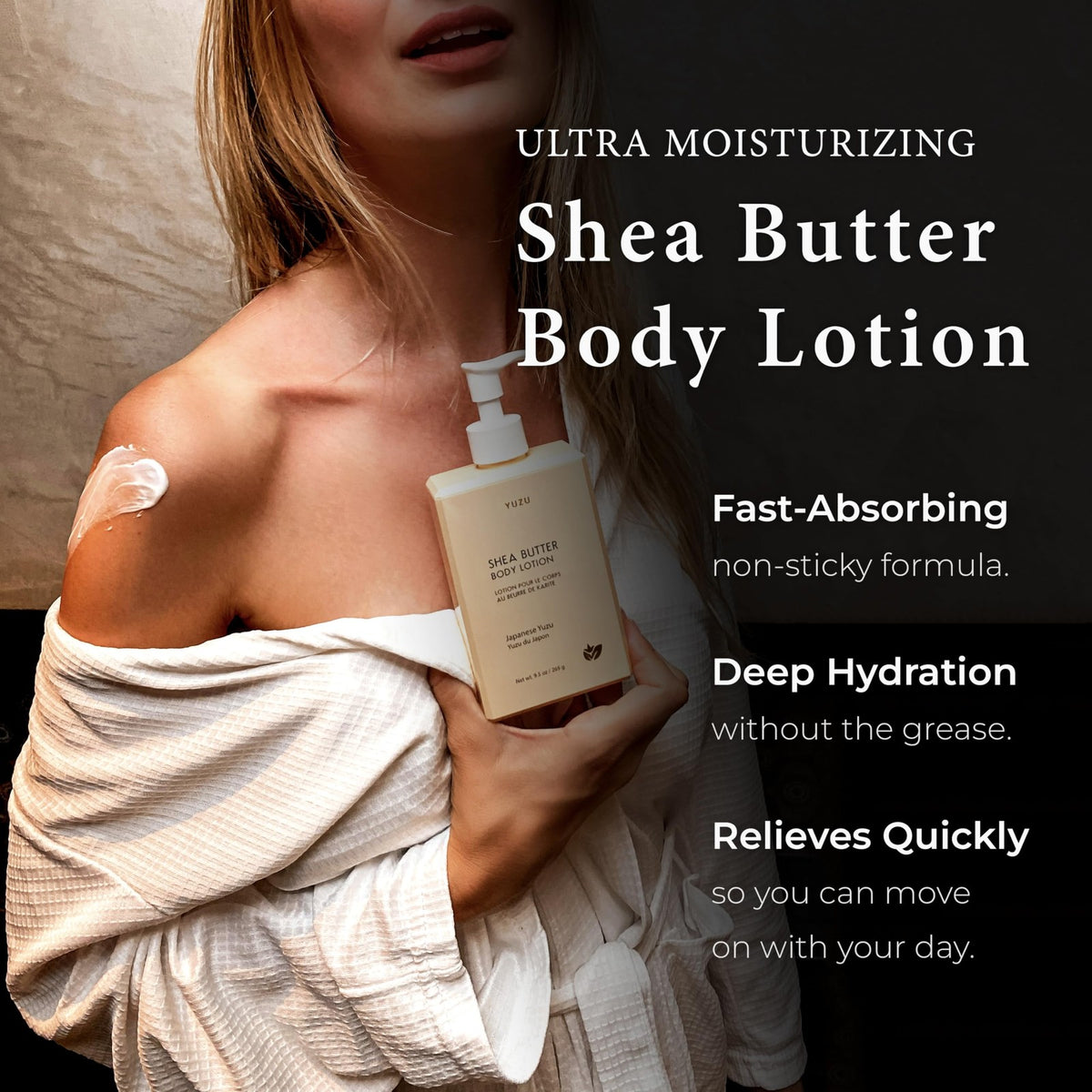 Shea Butter Body Lotion for Dry Sensitive Skin with Eucalyptus Mint - 16oz