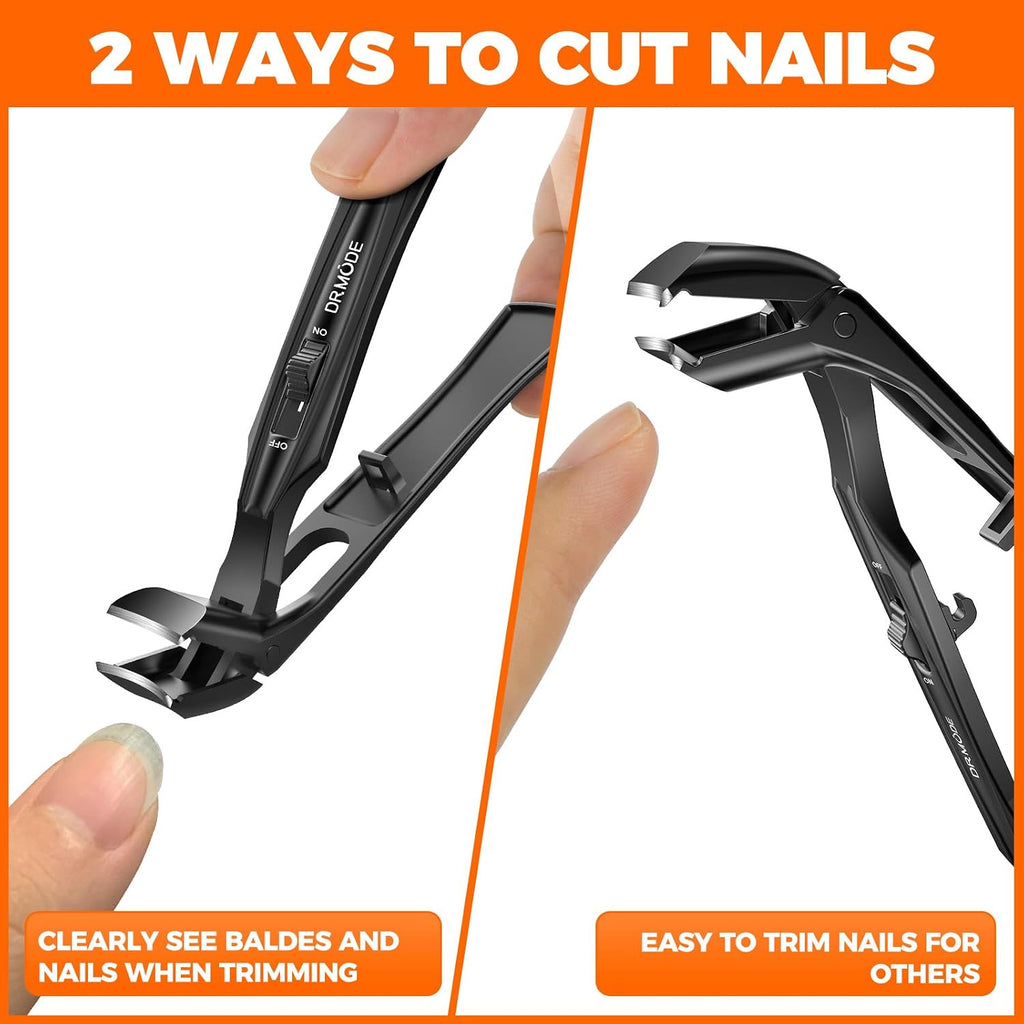 Heavy Duty Toenail Clippers for Seniors Thick Nails Angled Head Wide Jaw