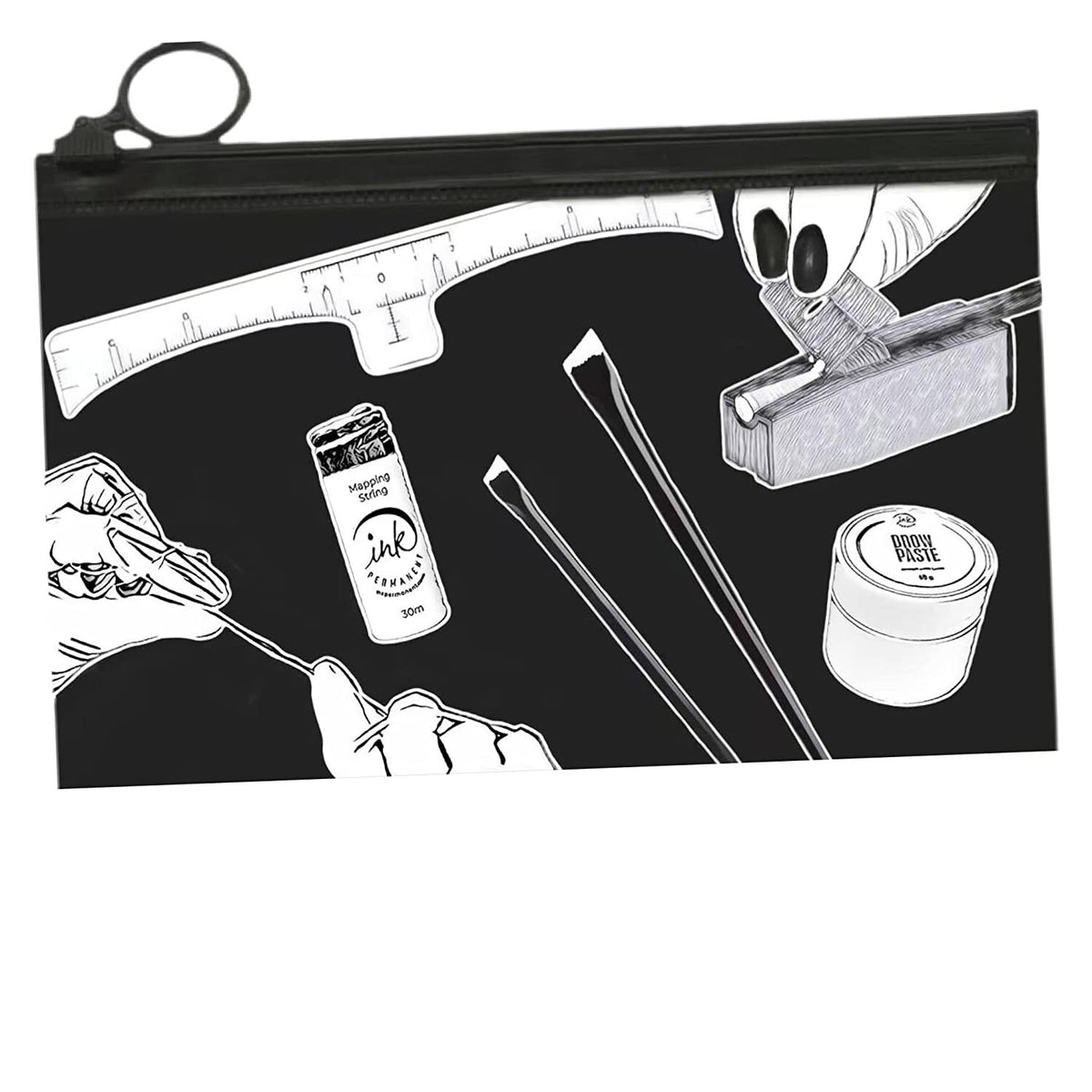 Permanent Makeup Brow Mapping Set with Pencil, Paste & Tools