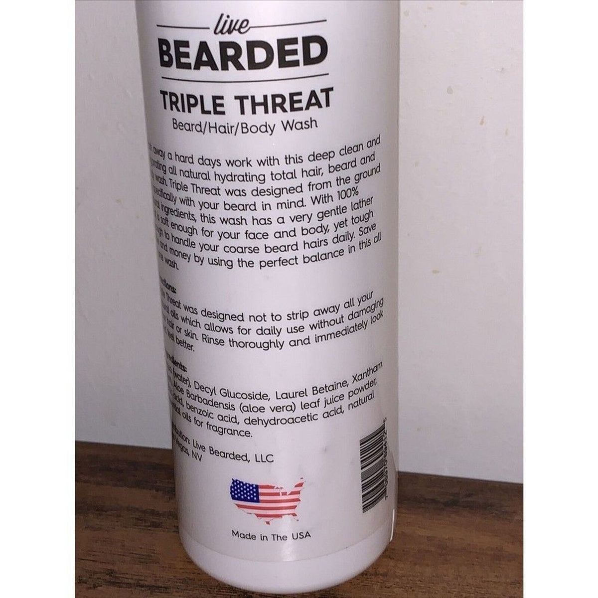 Men's Beard & Body Wash - Citrus Vanilla Scent - 8oz Bottle