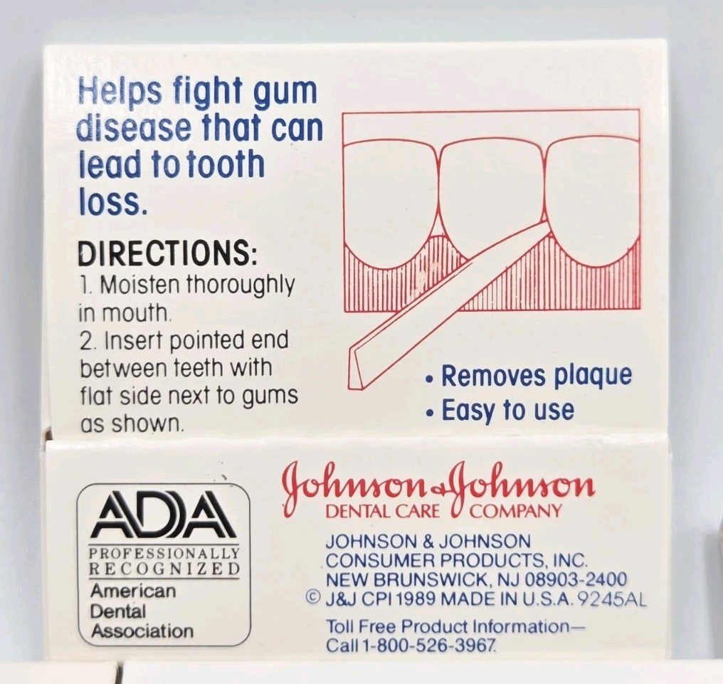 Lot of 5 Vintage 1989 Plaque Removers Mint Flavor - Oral Hygiene Tools
