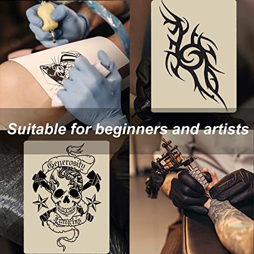 Tattoo Practice Skin 10 Sheets Double-Sided 6x8 inch - Synthetic Skin for Microblading & Tattoo Training