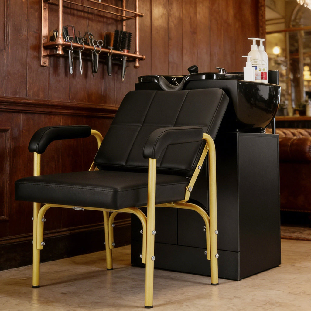 Heavy Duty Barber Shampoo Chair with Recline Function for Salon & Spa