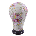 Canvas Mannequin Head for Wig Making and Hair Extensions - Pink Flower