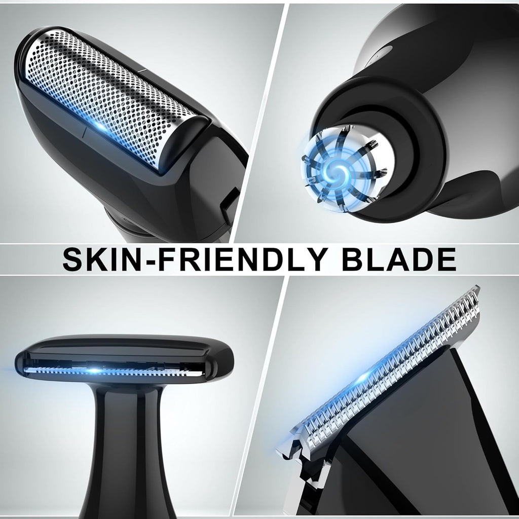 Men's Electric Back Shaver & Body Grooming Kit with Adjustable Extension
