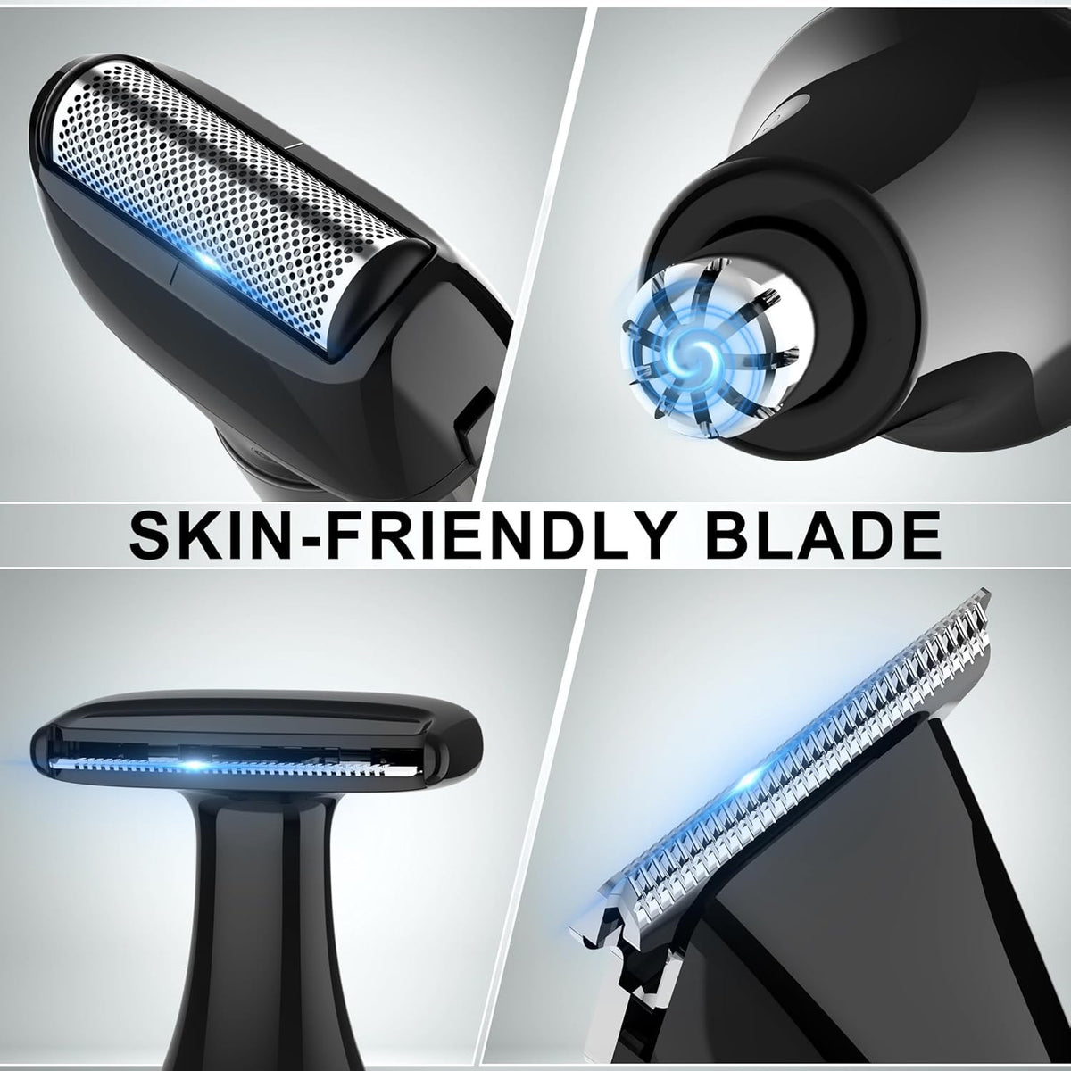 Men's Electric Back Shaver & Body Grooming Kit with Adjustable Extension