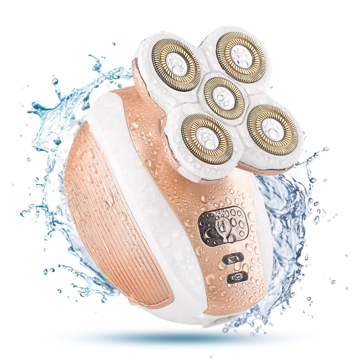 Cordless Waterproof 4D Painless Hair Remover & Epilator with USB Rechargeable Trimmer