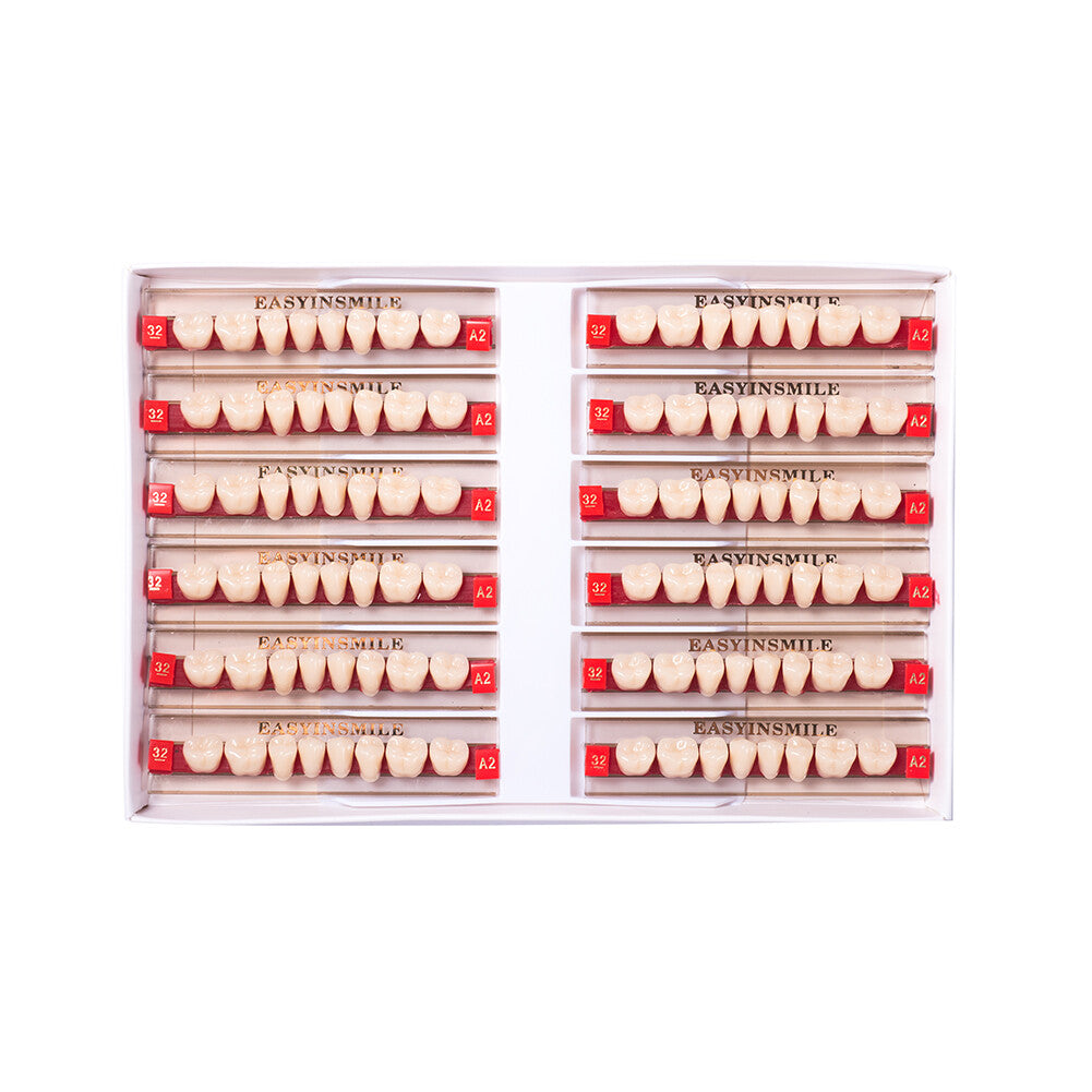 Complete Dental Denture Teeth Set Acrylic Resin Full Upper & Lower A1/A2/A3