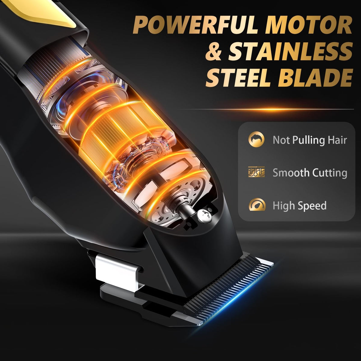 Cordless Men’s Hair Clippers and Trimmer Set - Professional Grooming Kit