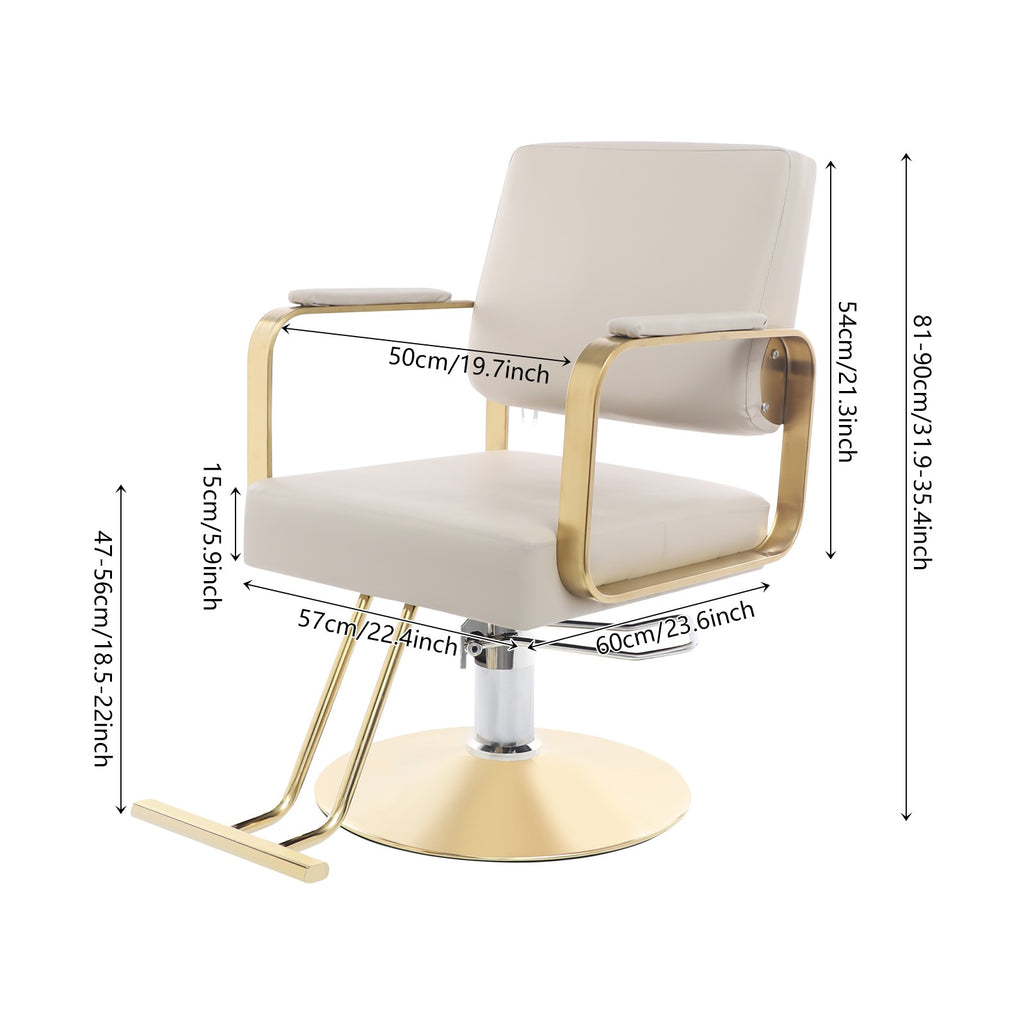 Adjustable 360° Rotating Barber Chair for Hair Salon & Stylist