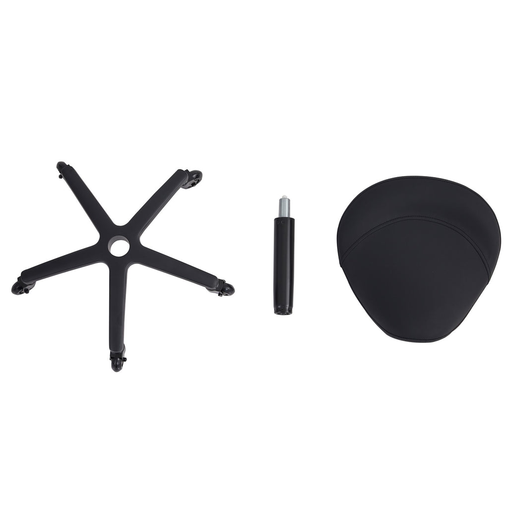 Black Hydraulic Salon Saddle Stool with 360° Swivel for Hair & Tattoo Chairs