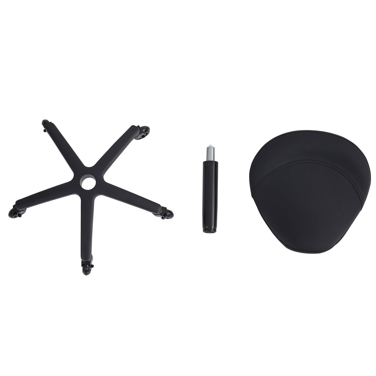 Black Hydraulic Salon Saddle Stool with 360° Swivel for Hair & Tattoo Chairs