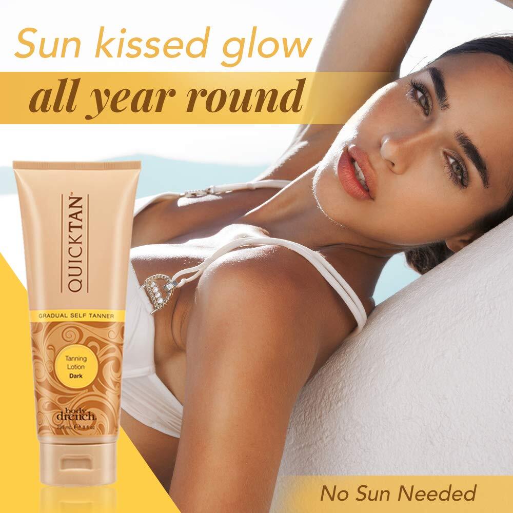 Dark Self Tanner Body Lotion with Moisturizer - Gradual Bronzer, 8 Fl Oz