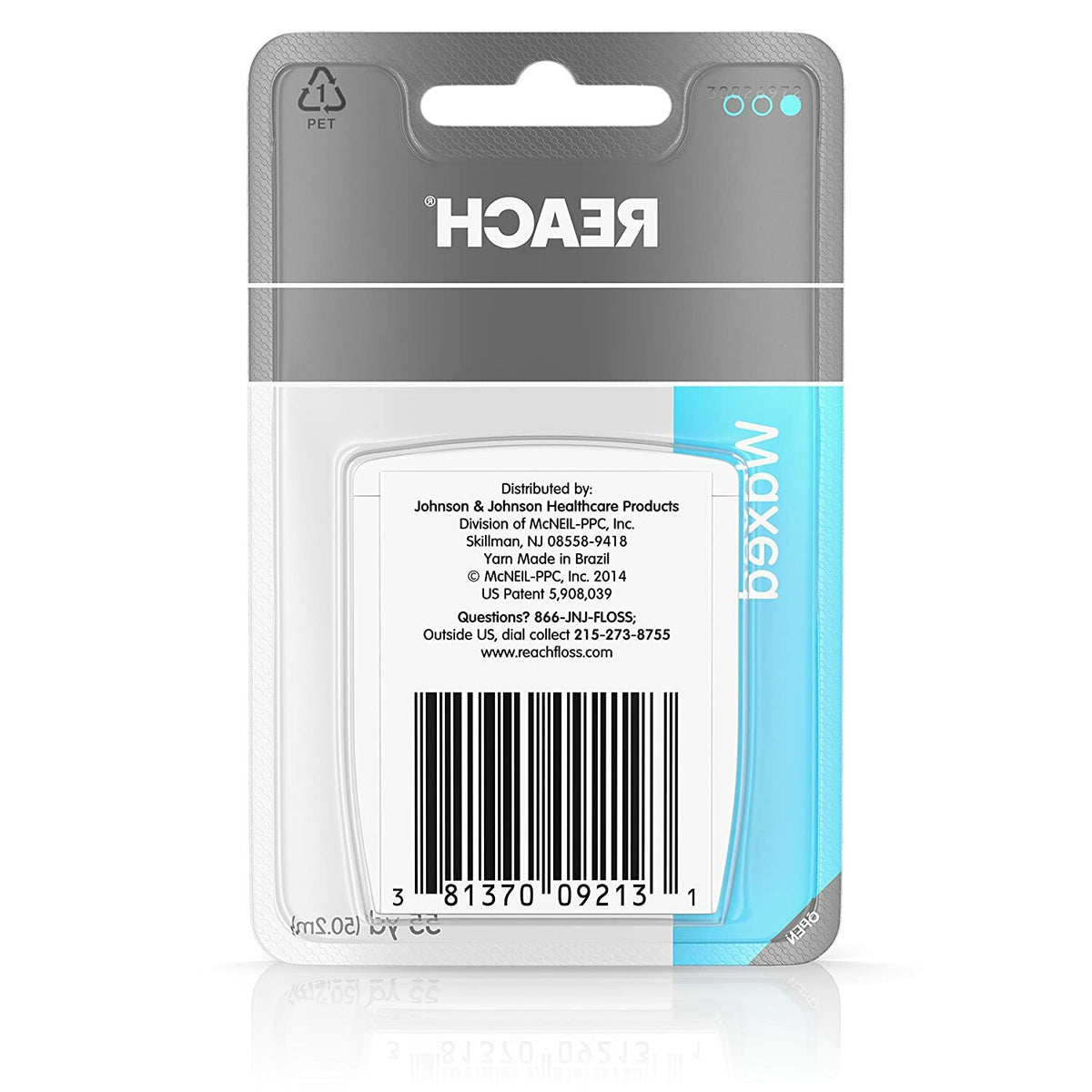 Waxed Unflavored Dental Floss - 55 Yards, Pack of 12