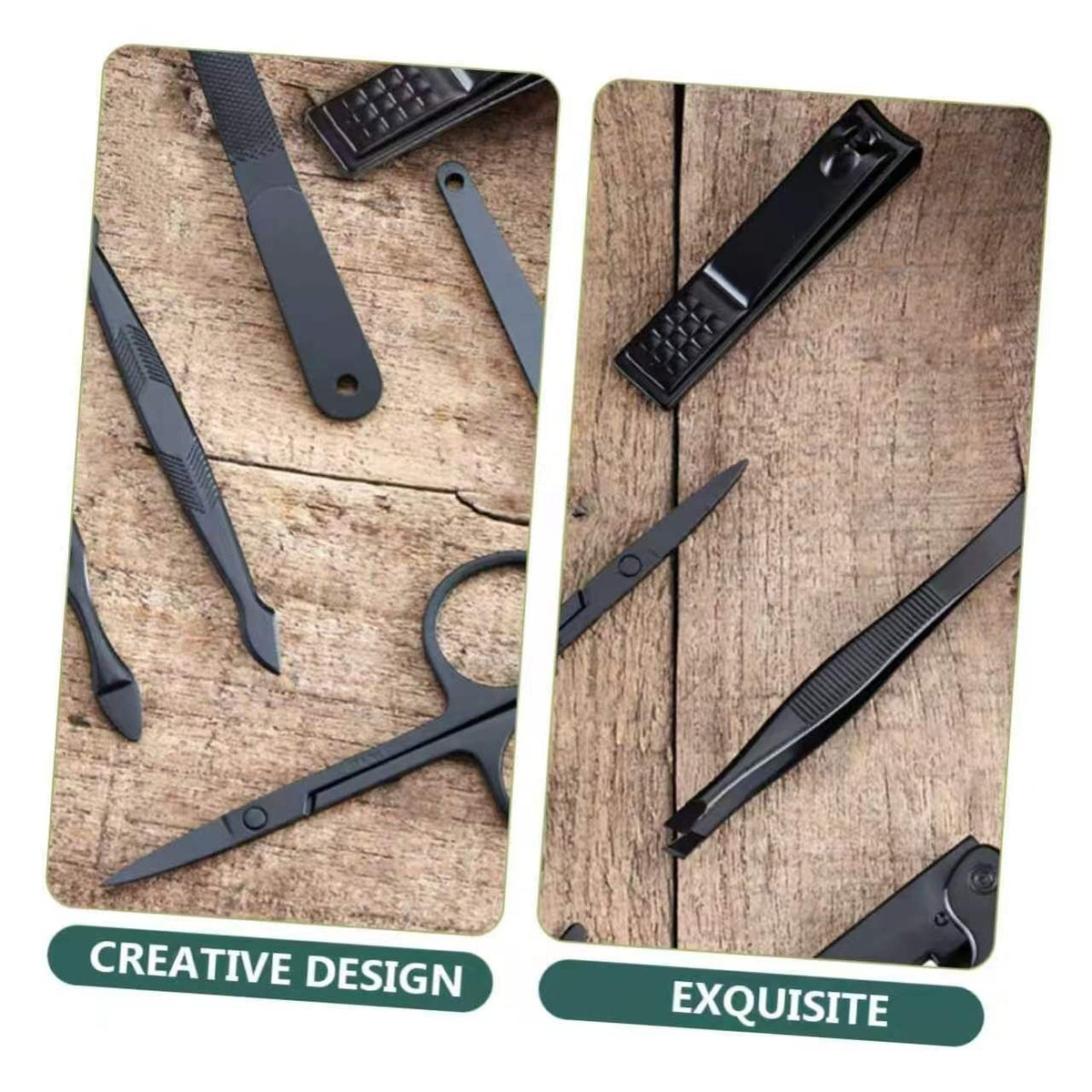 12-Piece Manicure and Pedicure Kit with Stainless Steel Nail Clippers and Tools