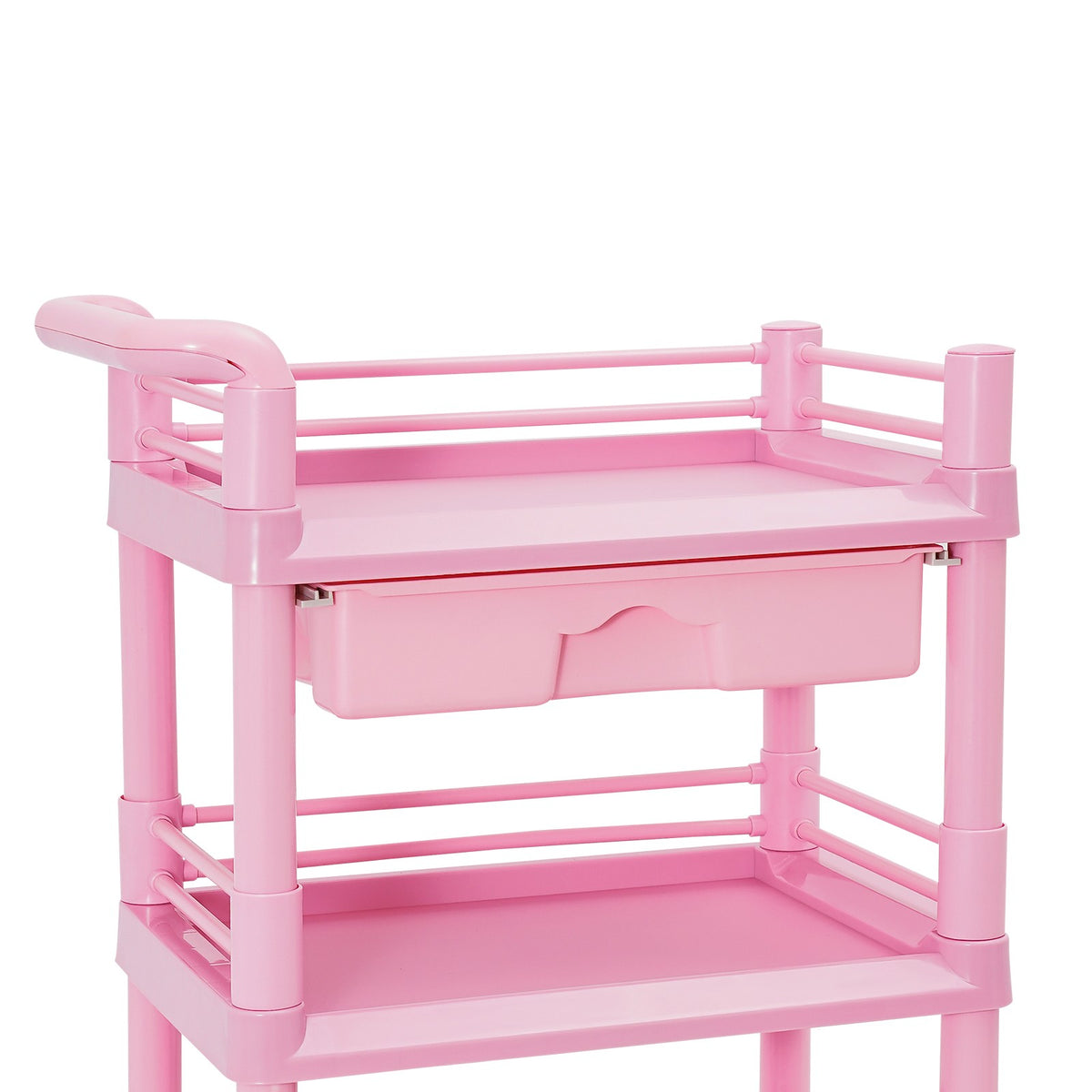 3-Tier Mobile Service Cart with Garbage Baskets - Salon & Medical Storage