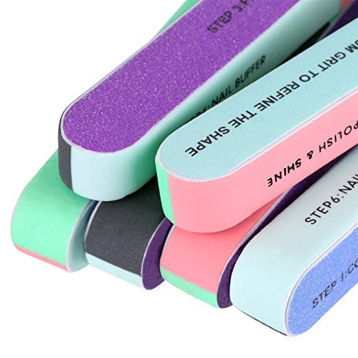 7-in-1 Nail File Buffer Set for Manicure Pedicure - 6 Pack