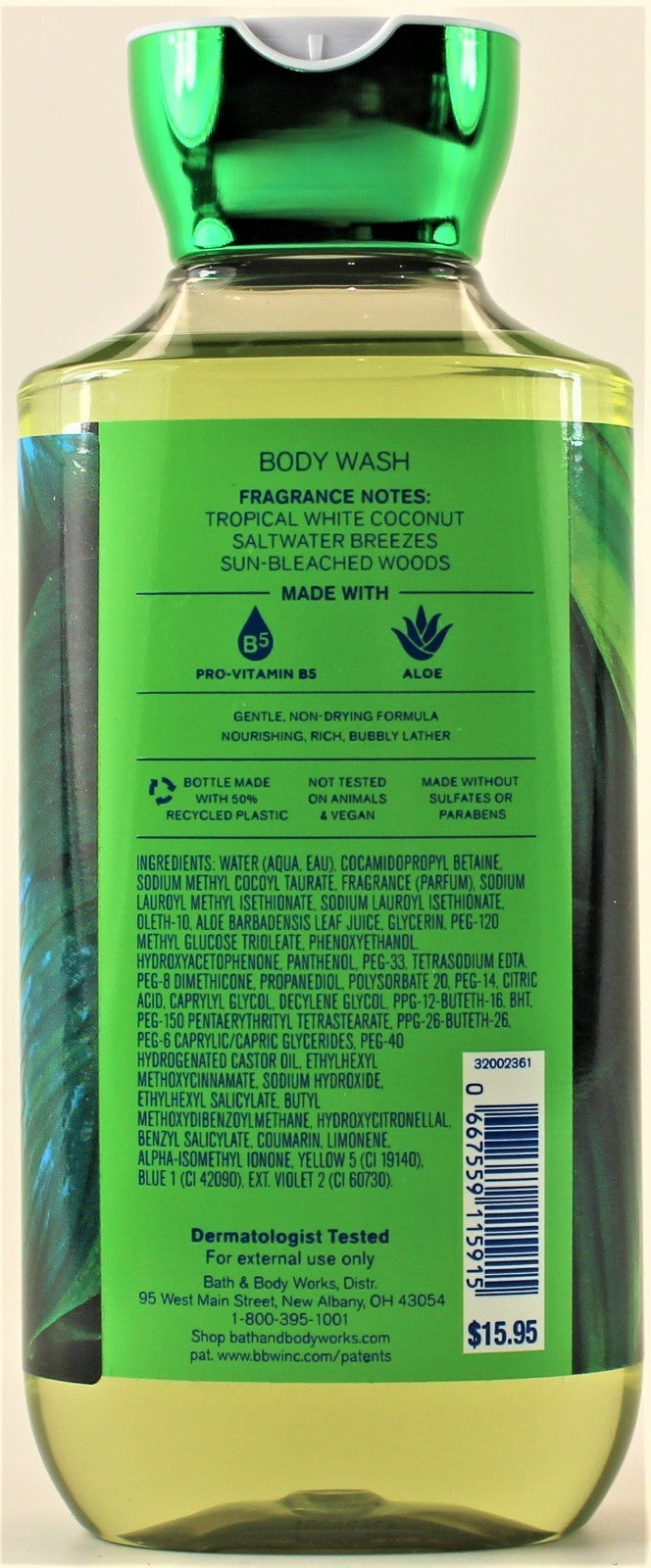 Bath & Body Works Waikiki Beach Coconut Body Wash - 10oz - Pack of 3