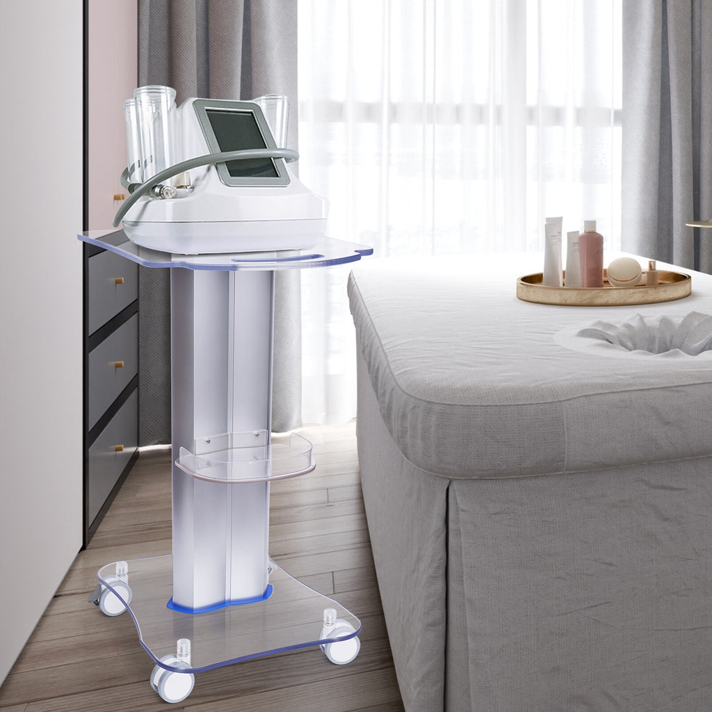 Salon Trolley Cart with Acrylic & PVC Storage Stand for Beauty Equipment