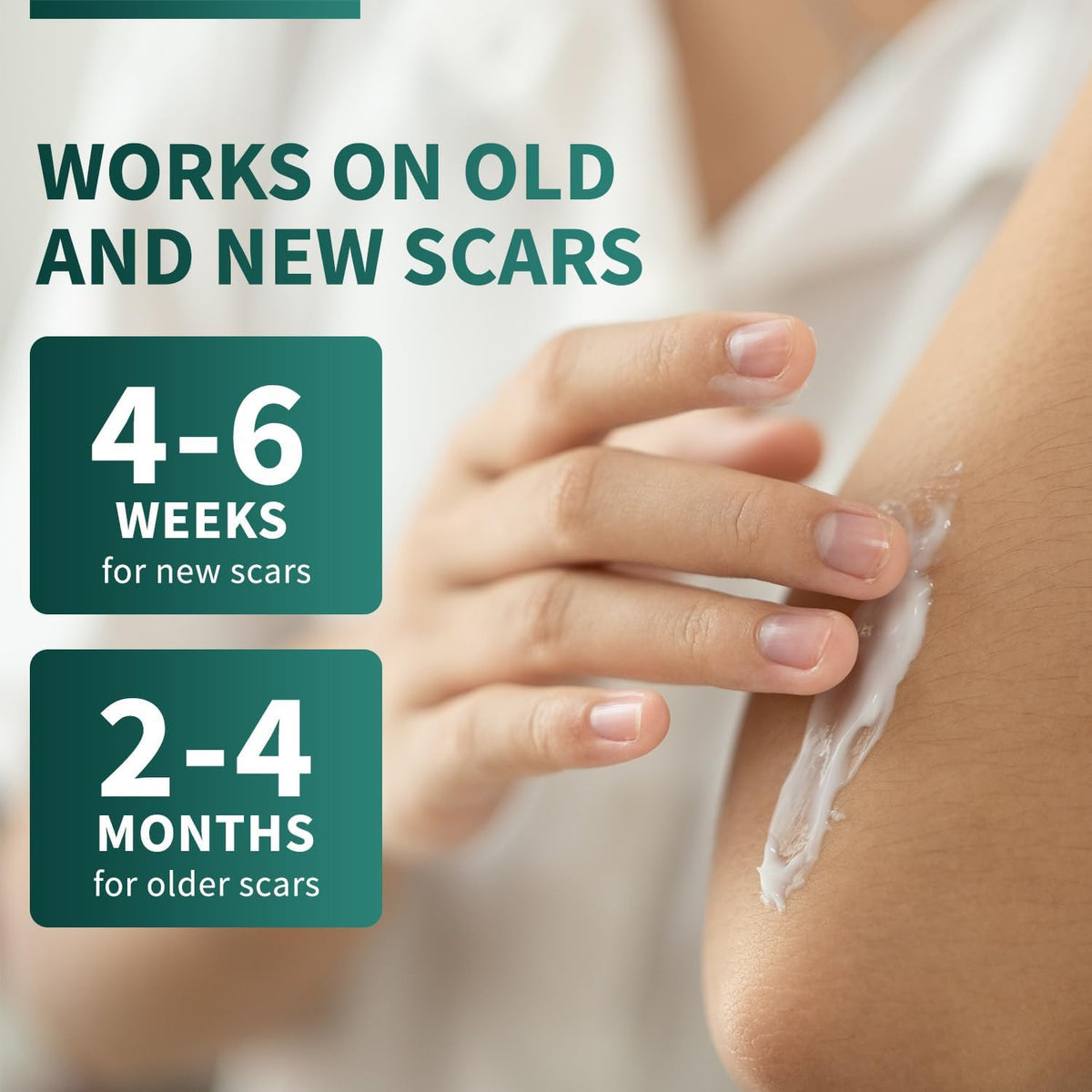Silicone Scar Cream for Surgical, Keloid & Injury Scars - Moisturizing Gel