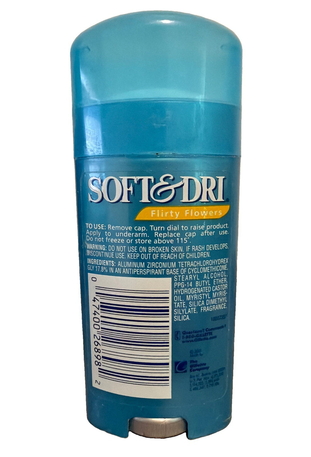 Vintage Soft & Dri 2001 Flirty Flowers Anti-Perspirant Deodorant Solid 2.6oz