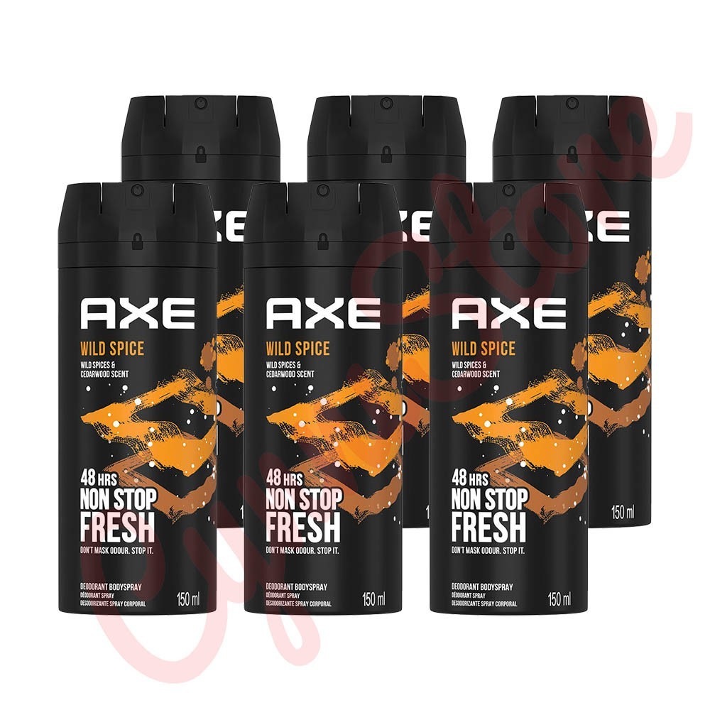 Men's Deodorant Body Spray - Long-Lasting Fresh Scent, 150ml, 6 Pack