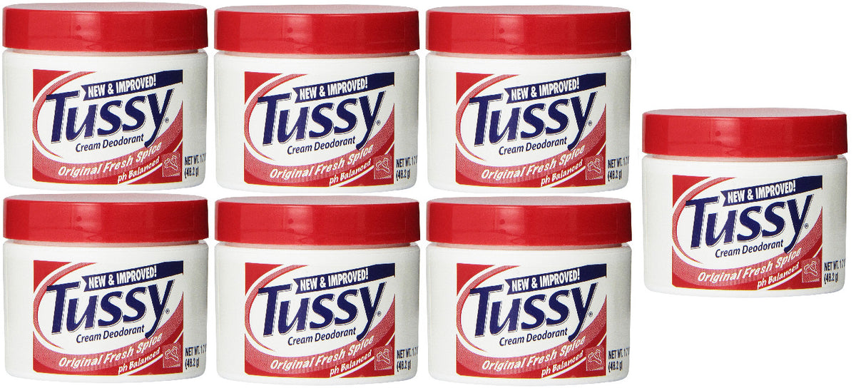 Tussy Deodorant Cream Original Fresh Spice 1.7 Oz - 7 Pack