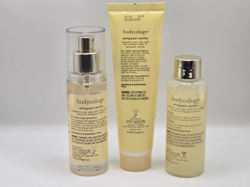 Body Care Gift Set with Vanilla Mist, Cream & Bubble Bath - 2oz Each