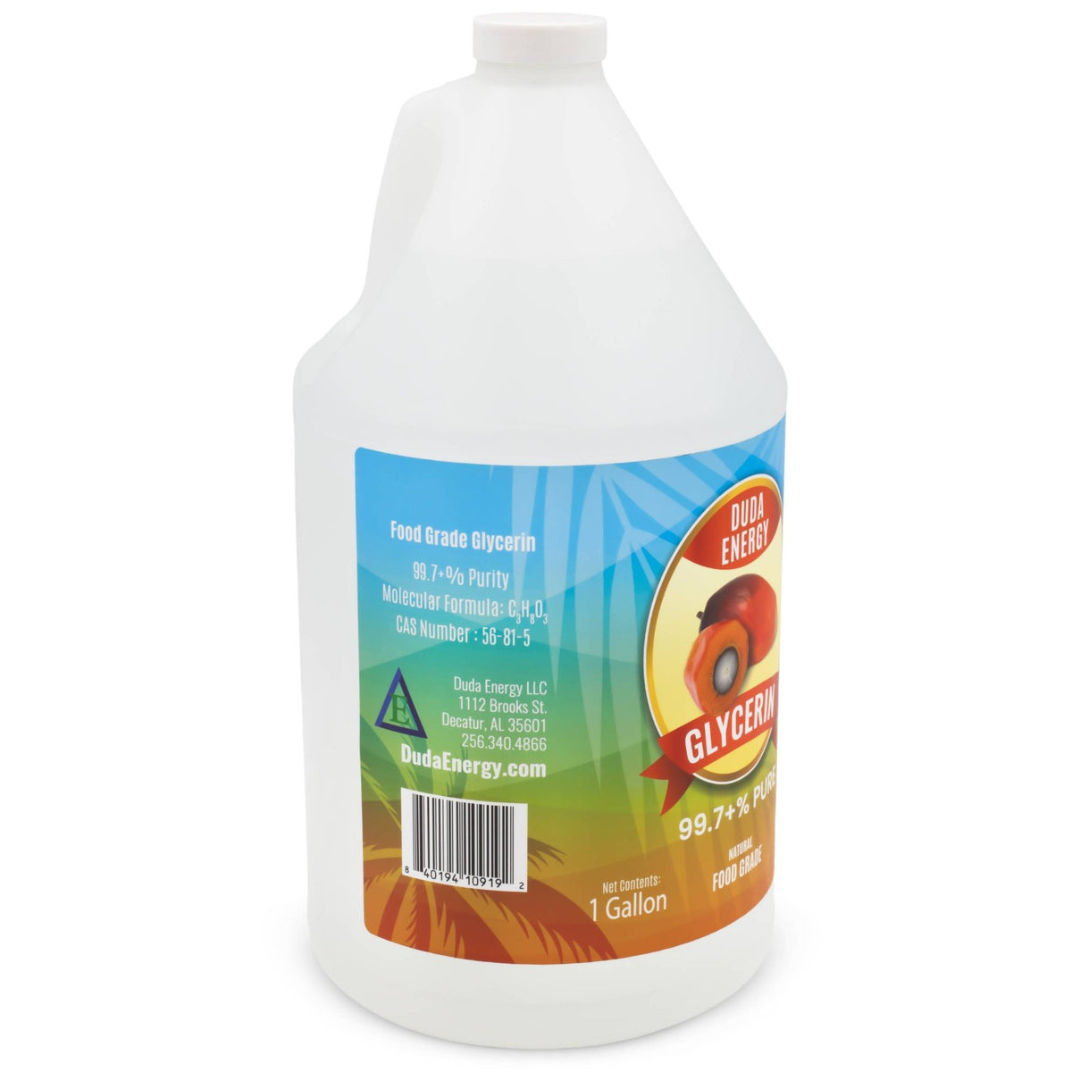 Vegetable Glycerin Food Grade Non-GMO Palm Fruit-Based USP - Multiple Sizes