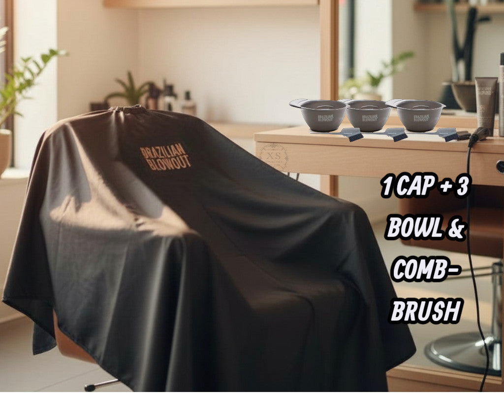 Brazilian Blowout Bowl & Comb Brush Kit - Set of 3 with Cap