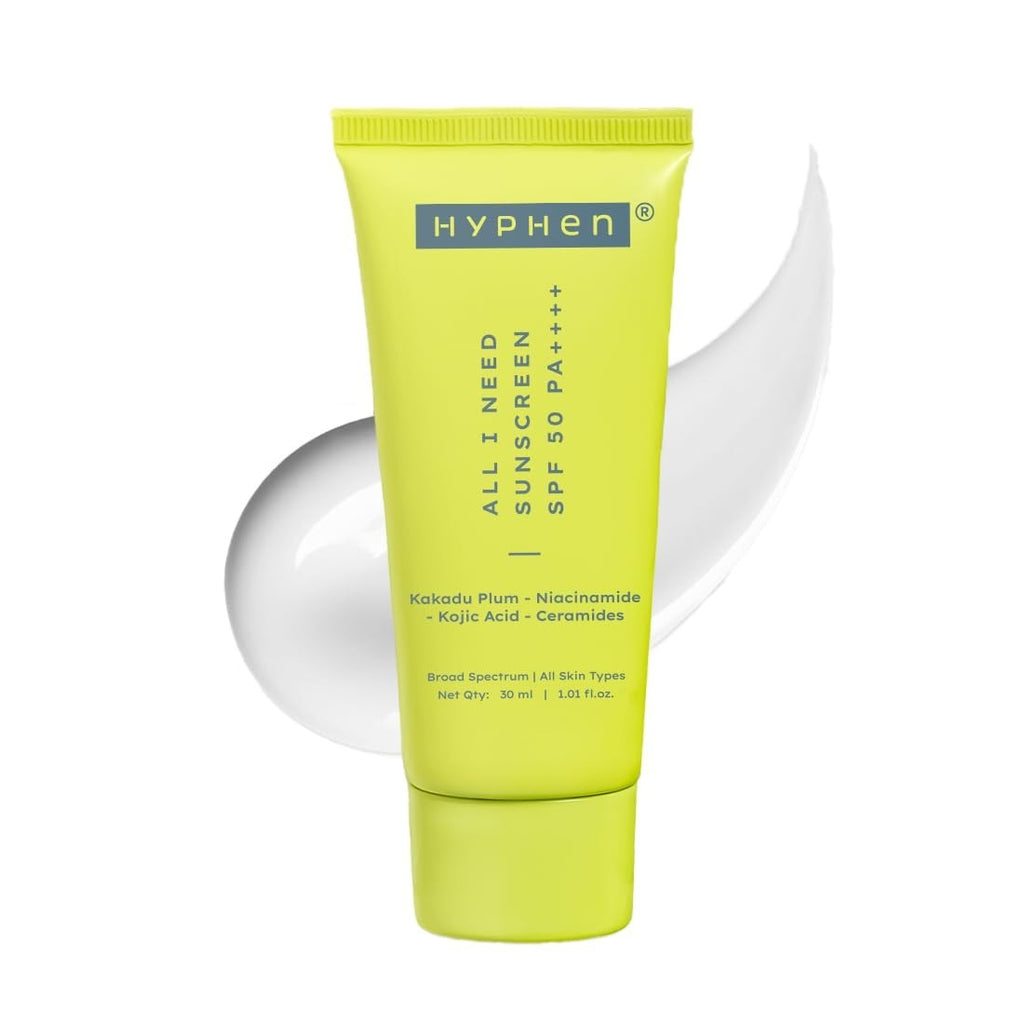 Hyphen All I Need SPF 50 PA++++ Sunscreen with Niacinamide & Kakadu Plum - 30ml