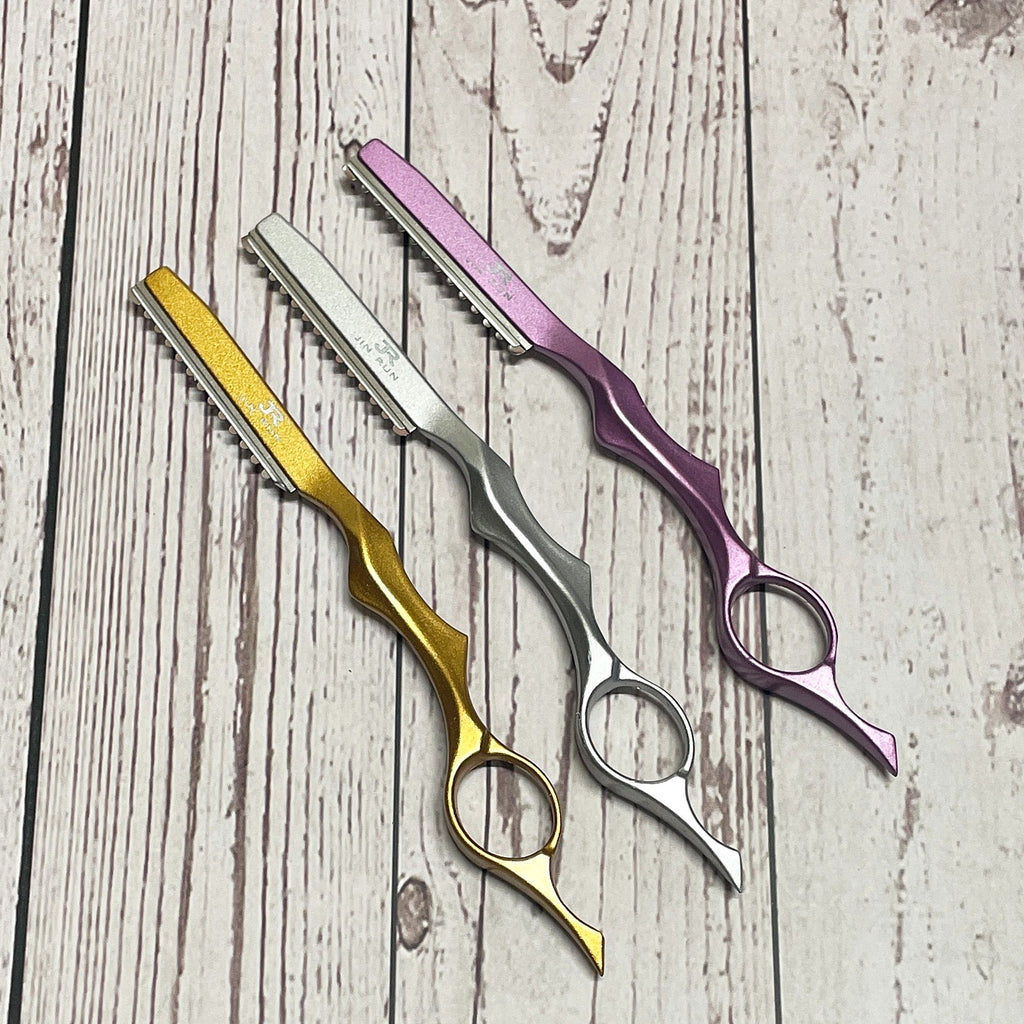 4 Pack Hair Thinning Razors for Texturizing & Styling - Random Colors