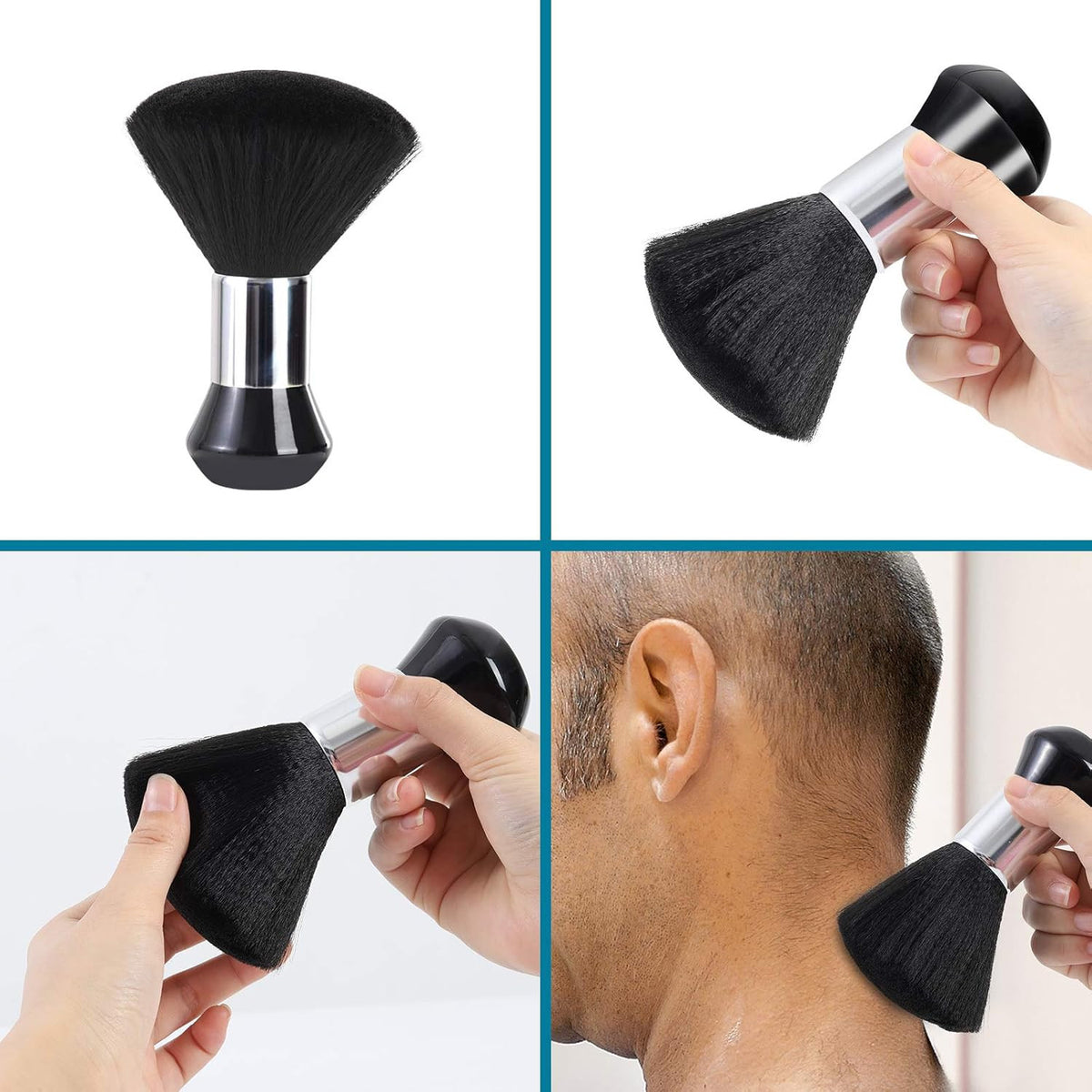 Professional Hair Cutting Cape with Neck Duster Brush - Large Salon Barber Set