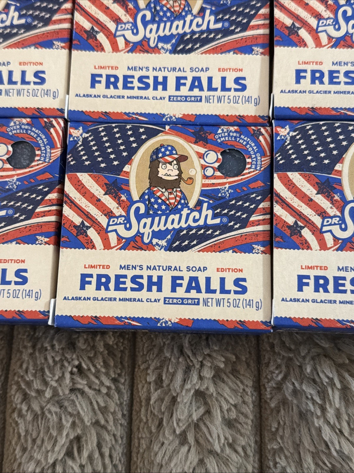 Dr. Squatch Freedom Fresh Deodorant Bar - Limited Edition 2026 Declaration Pack of 6