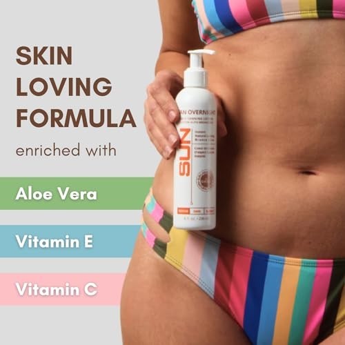 Self Tanner Lotion with Gradual Dark Bronzer - 8 oz Tan Overnight