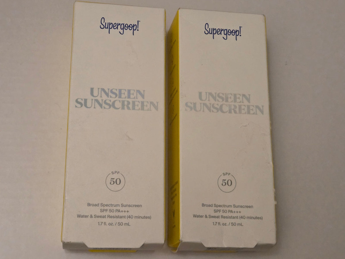 Set of 2 Unseen Sunscreen SPF 50 - 1.7oz Hydrating Facial Sunscreen