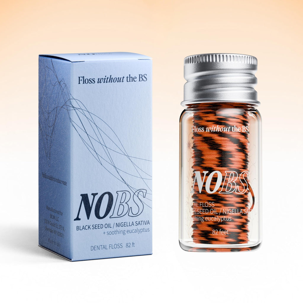 Expanding Dental Floss with Nigella Sativa and Eucalyptus - Cruelty-Free, Eco-Friendly Glass Jar