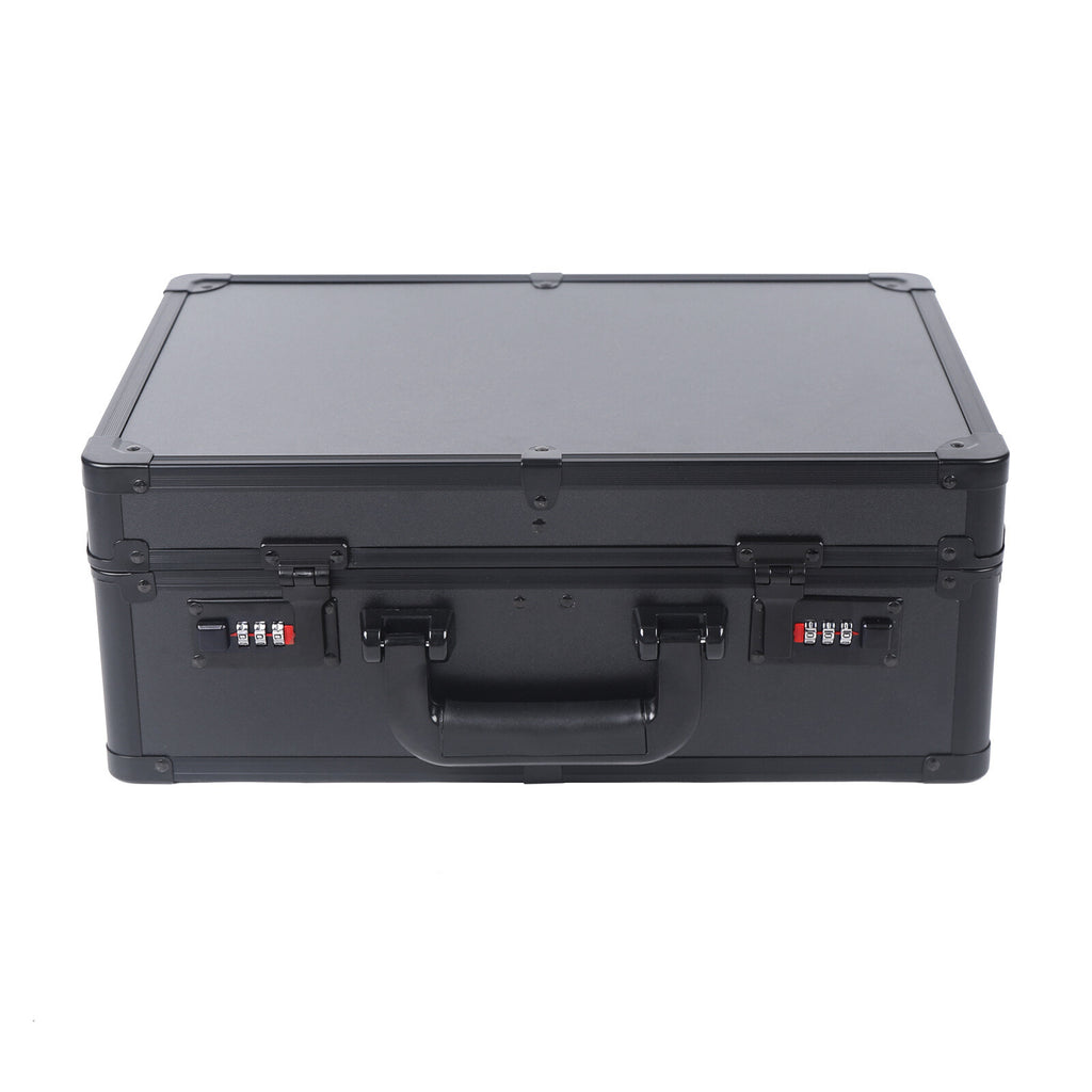 Portable Barber Tool Organizer Case with Locking Compartments for Travel and Salon Use